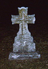 Cross-shaped gravestone