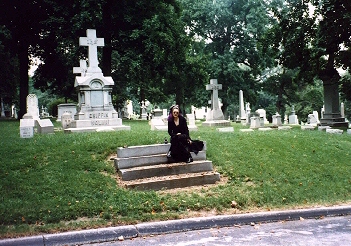 Pale Empress in the Cemetery on steps