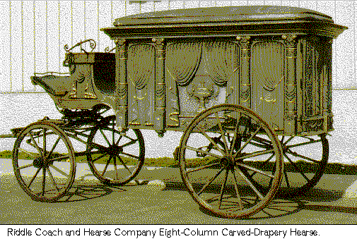 Riddle Coach and Hearse Company Eight-Column Carved-Drapery Hearse